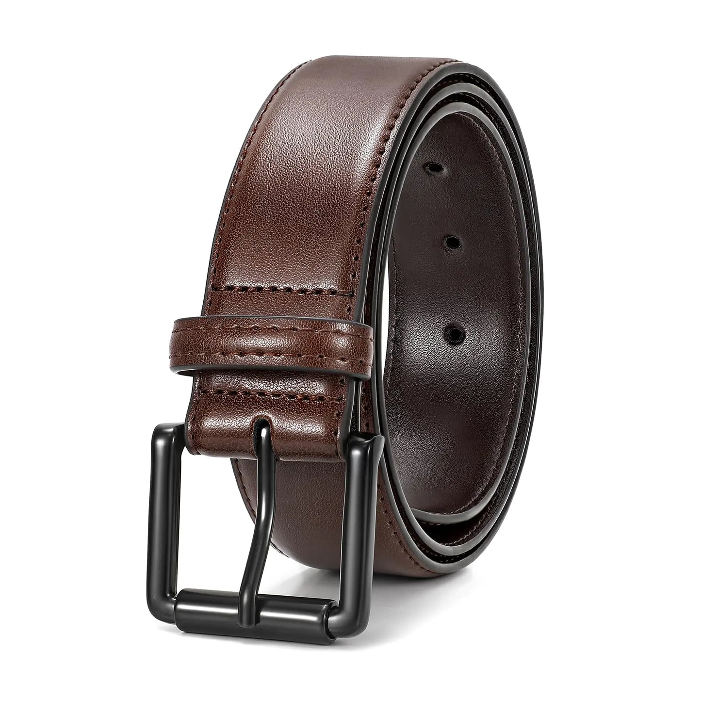 TRIWORKS Men’s Classic Leather Belt – Jeans, Suit, Work & Casual, 1.5" Width
