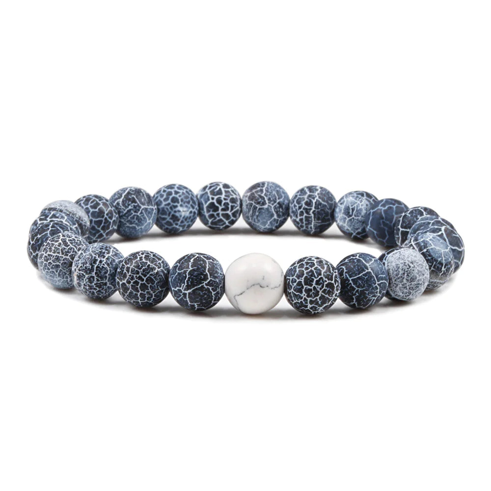 Obsidian Beaded Stretch Bracelet