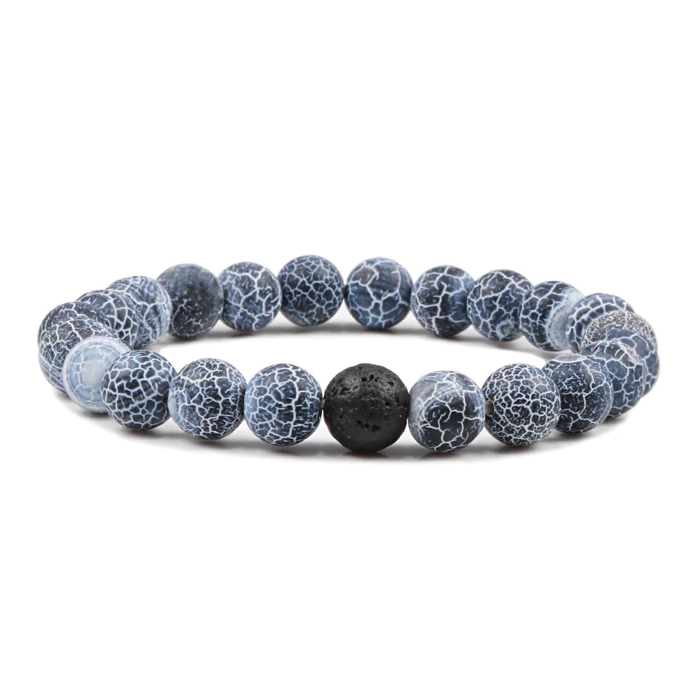 Obsidian Beaded Stretch Bracelet