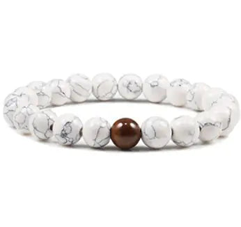 Obsidian Beaded Stretch Bracelet