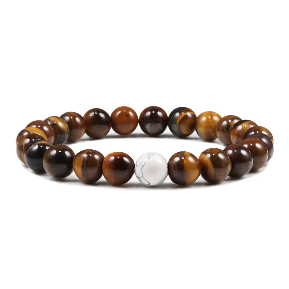 Obsidian Beaded Stretch Bracelet