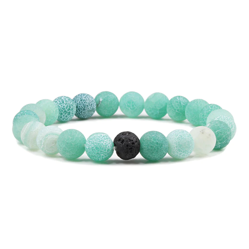 Obsidian Beaded Stretch Bracelet