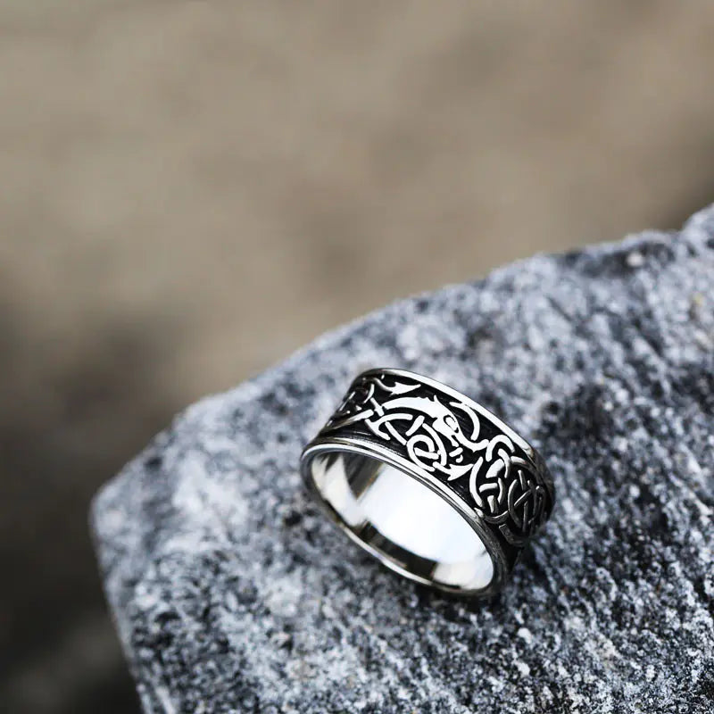 Men’s Vintage Stainless Steel Statement Ring