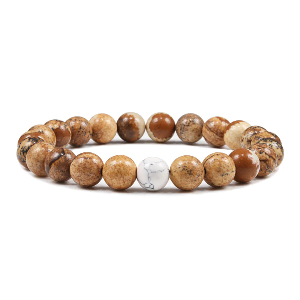 Obsidian Beaded Stretch Bracelet