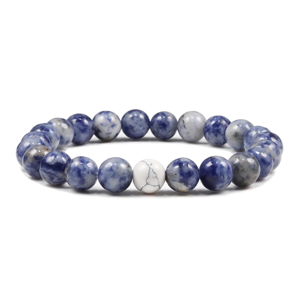 Obsidian Beaded Stretch Bracelet