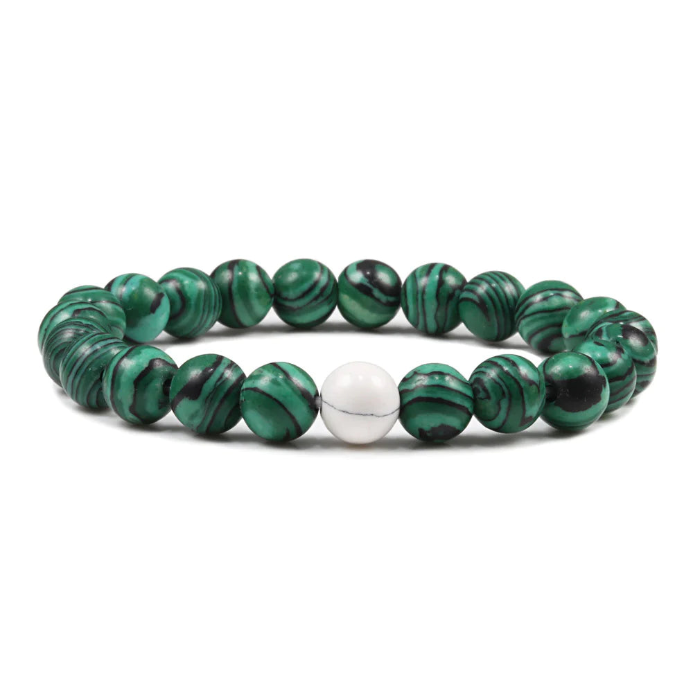 Obsidian Beaded Stretch Bracelet