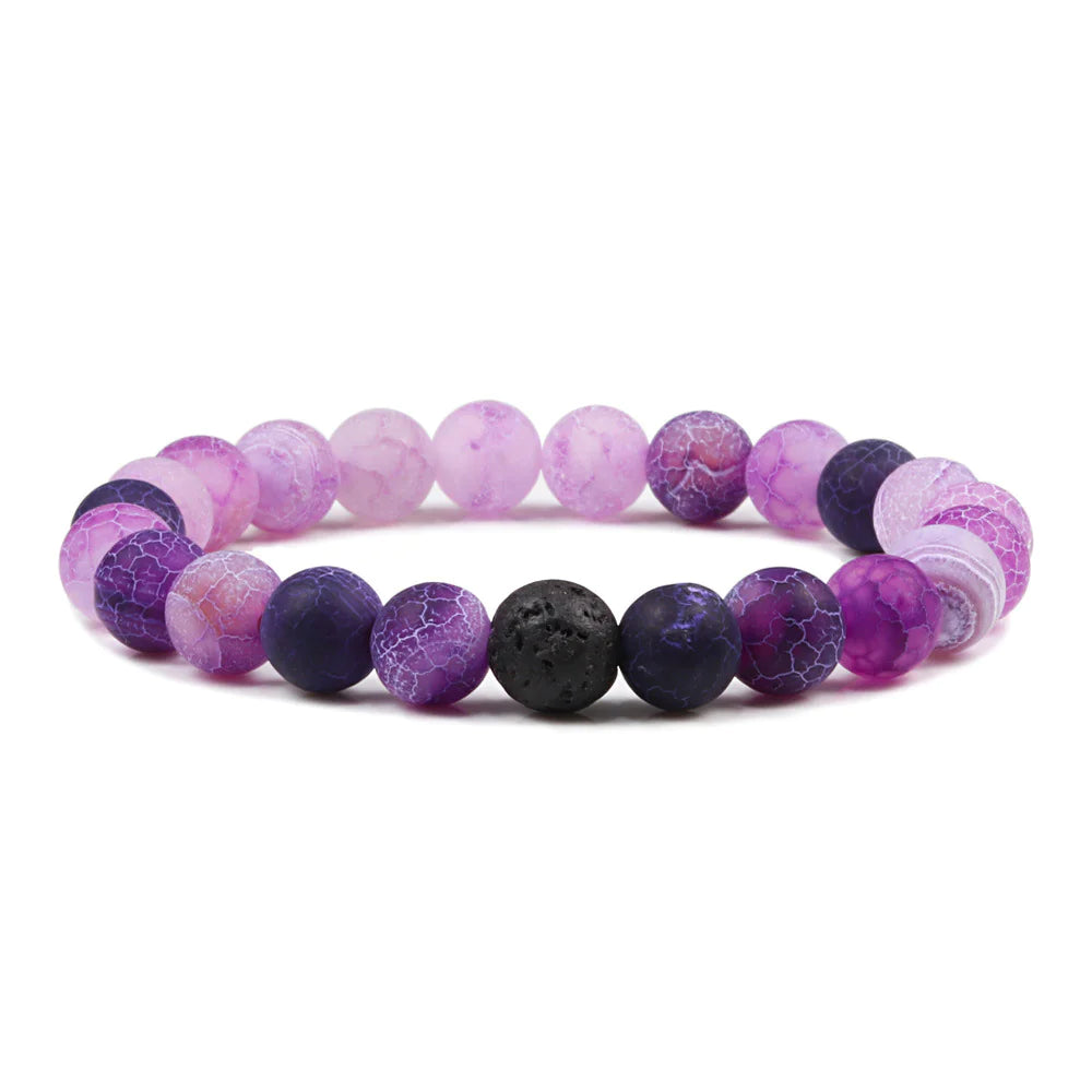 Obsidian Beaded Stretch Bracelet