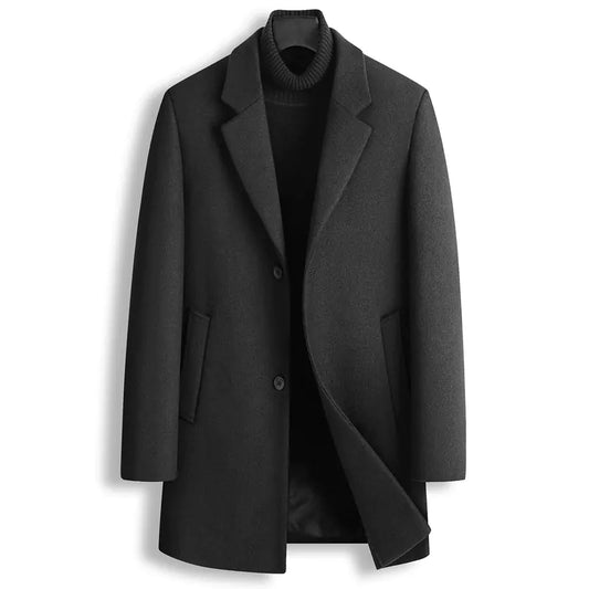 Men’s Wool Blazer Jacket – Single-Breasted Casual & Formal Style